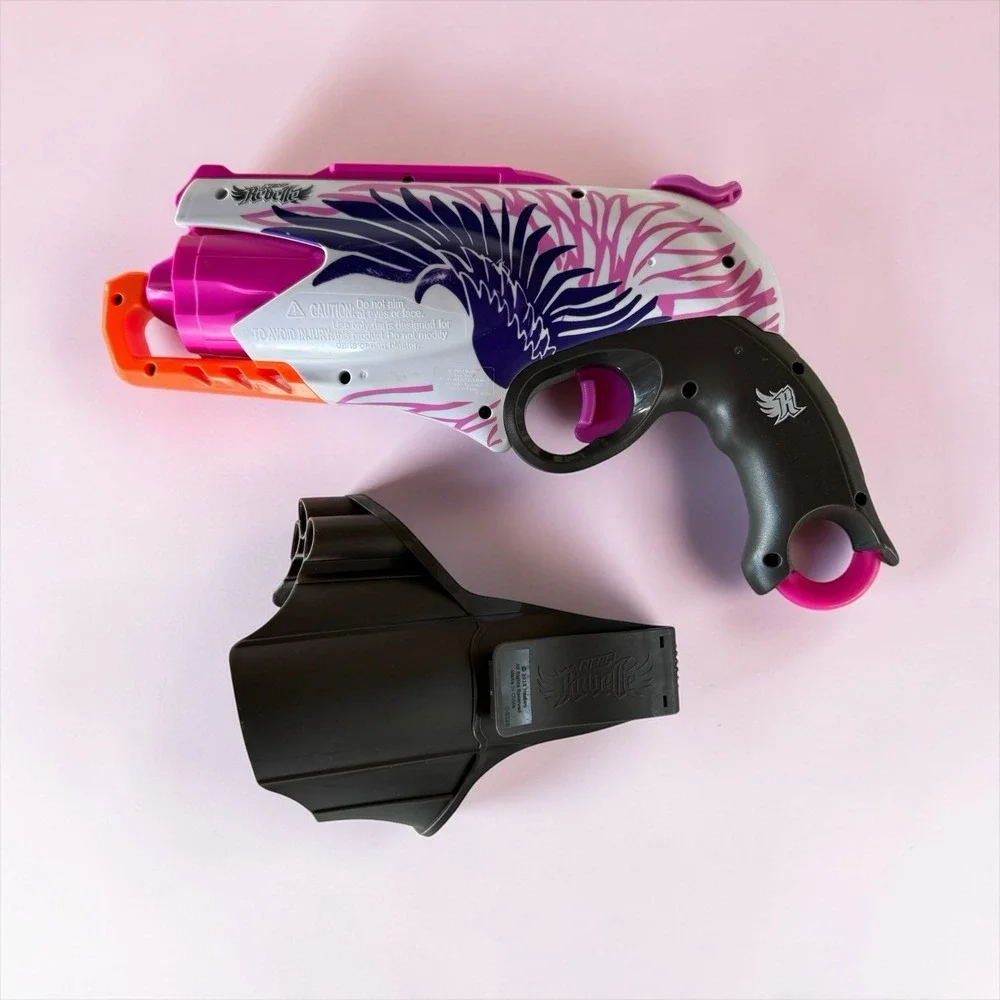 Nerf Rebelle Girls Foam Dart Gun Set; Revolver, Sidearm, Holster, Goggles, Darts